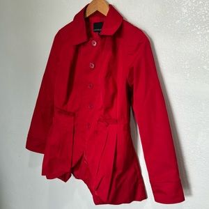 Cynthia Rowley Red Peplum Jacket